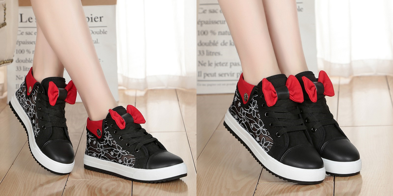 canvas shoes with bows