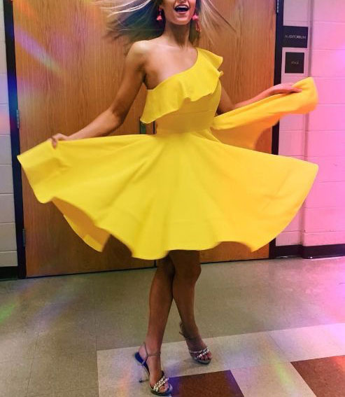 yellow cocktail dresses under 100