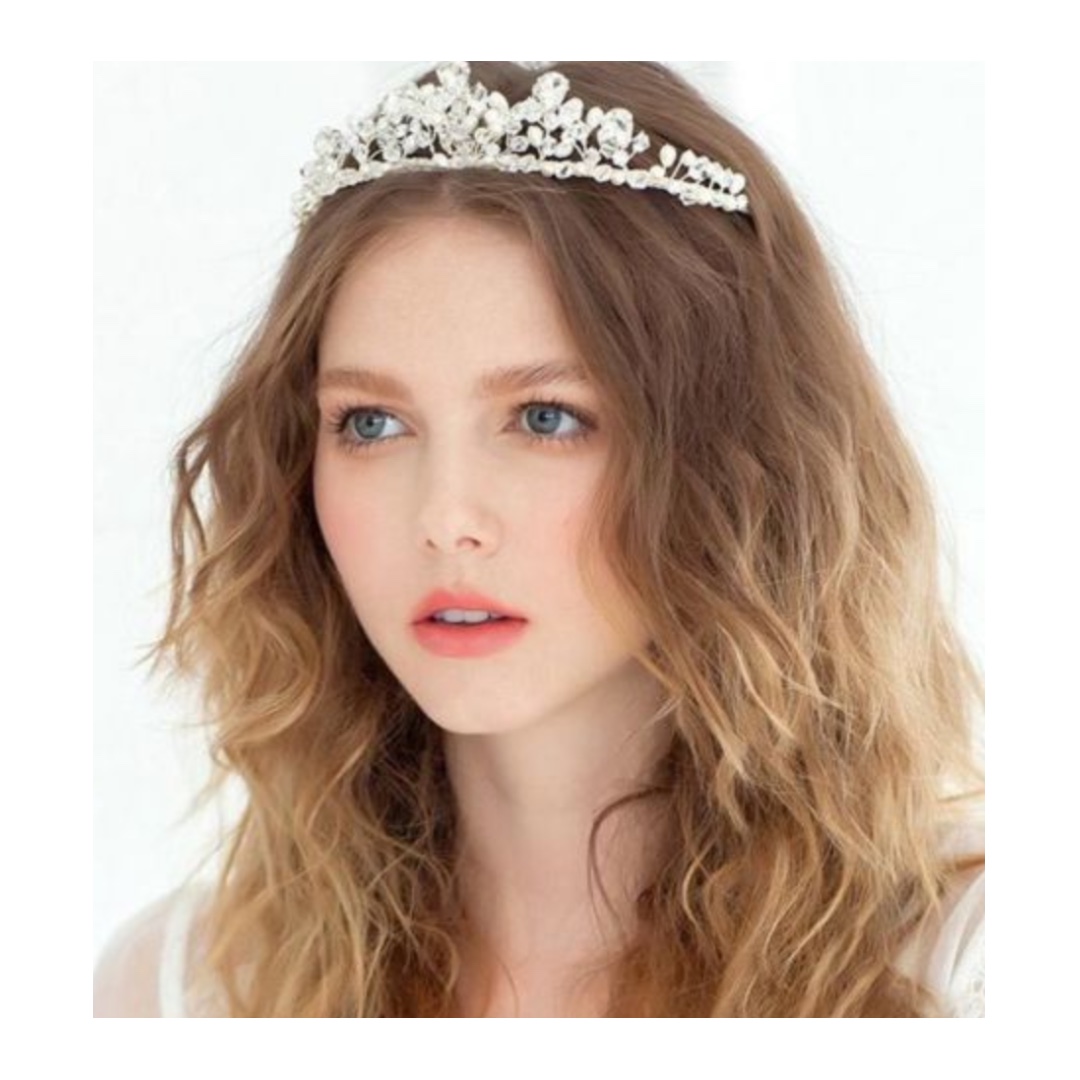 Vintage Style Wedding Bridal Rhinestone Crystal Crown Headpiece