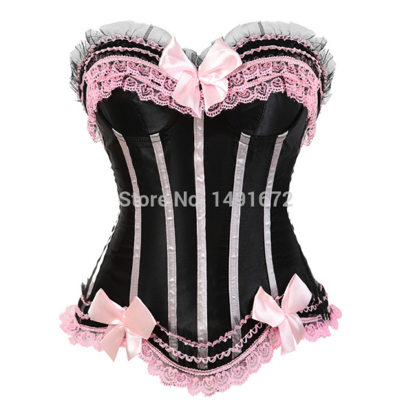pink lace bustier top
