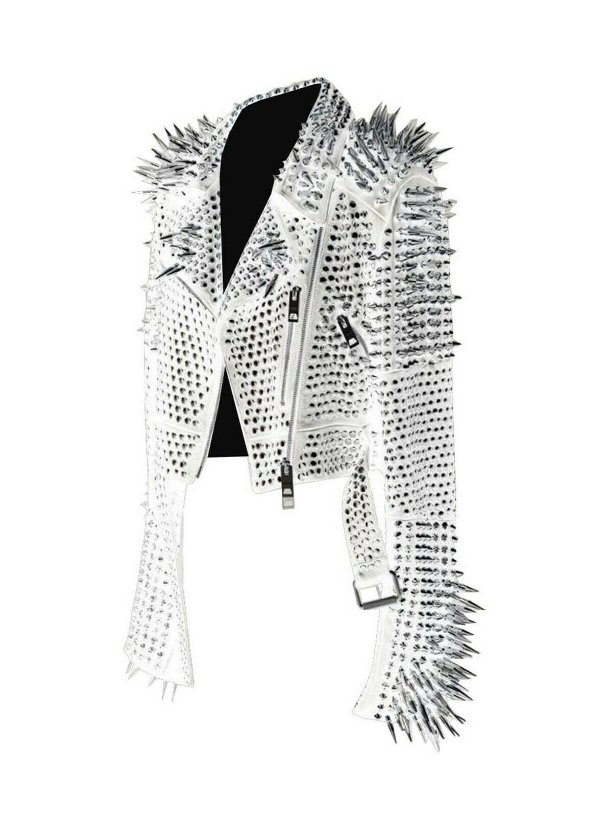 white studded jacket