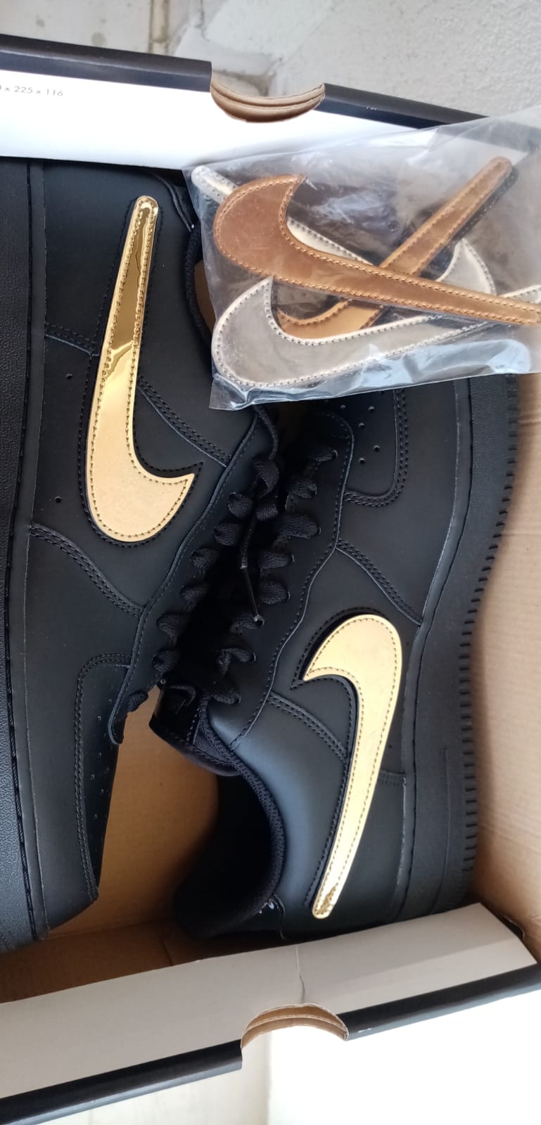 air force 1 removable swoosh black